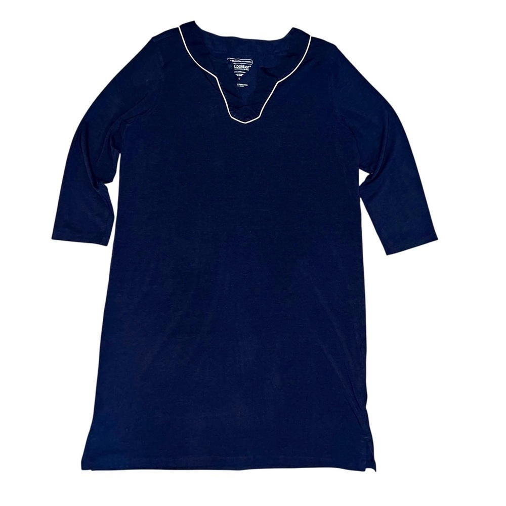 Coolibar Oceanview Tunic Dress in Navy size large
